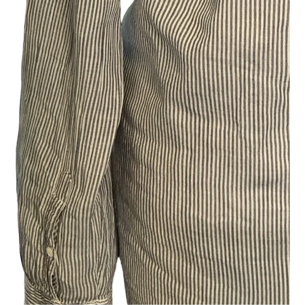 Xirena Coast Beau Shirt Blue & White Stripe Button Up Long Sleeve Top Women’s M - Picture 6 of 10